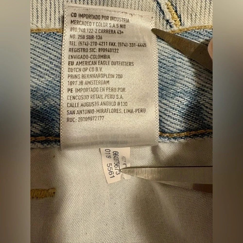 American Eagle Baggy Mom Short Distressed Denim Shorts